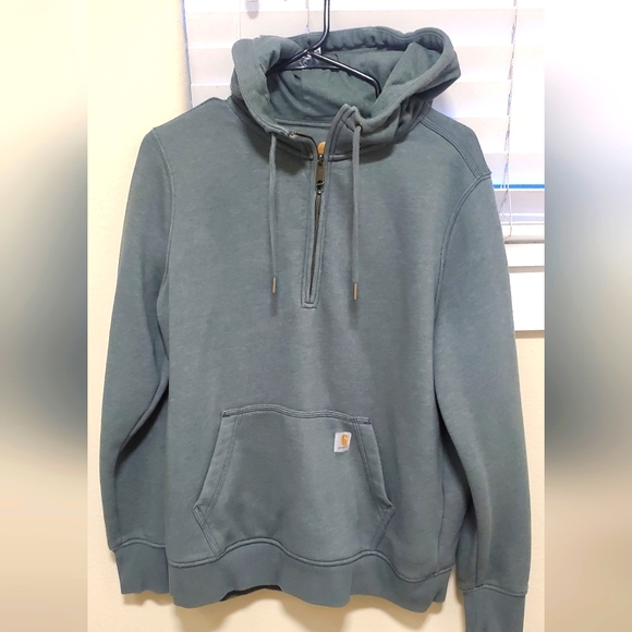 Carhartt Tops - Carhartt Womens 1/4 zip hooded sweatshirt